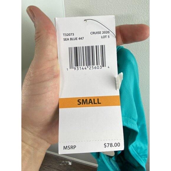 Cocoreef Contours Halo Sarong Swimsuit Cover Up Teal Size S - Picture 5 of 5